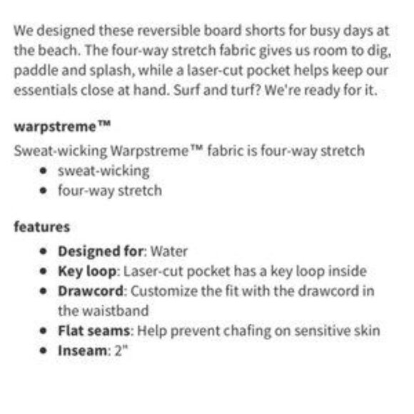 RARE Lululemon Reversible Surf Short UPF Prickly Pear Cactus XS - Picture 9 of 13